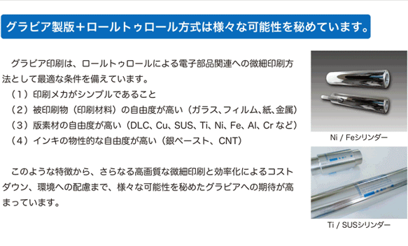 グラビア製版+ロールトゥロール方式は様々な可能性を秘めています。